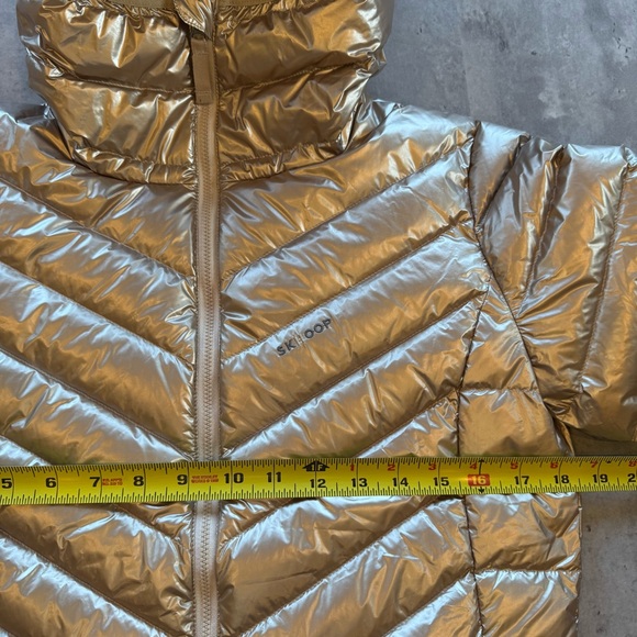 Skhoop Women’s Metallic Down Jacket With Hood Size Small - Picture 10 of 13